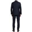 CANALI 1934 Dark Blue Jacquard Wool 3 Piece Peak Lapel Formal Suit EU 50 US 40 Fashion