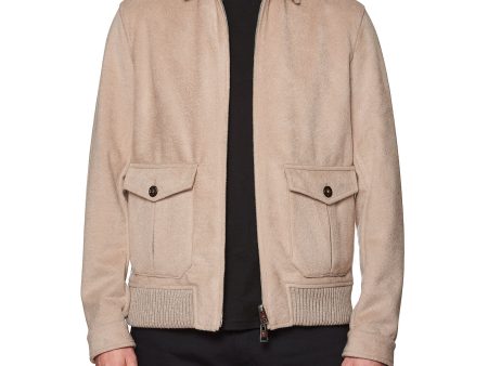 KITON KIRED  Furb  Beige Bomber Jacket EU 50 NEW US M Sale