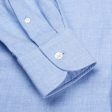 ANDERSON & SHEPPARD Blue Cashmere-Cotton Dress Shirt EU 41 US 16 on Sale