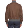 BRUNELLO CUCINELLI Brown Cotton Flight Jacket Blouson Size M Online