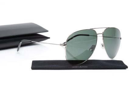 SAINT LAURENT Aviator Silver Sunglasses Online