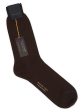 ALTO Milano Brown Cotton Knit Mid Calf Length Socks For Discount