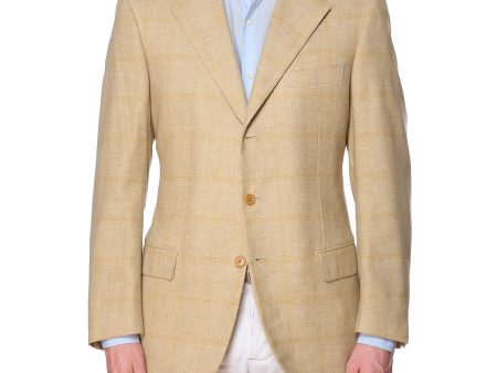 SARTORIA PARTENOPEA x VANNUCCI Tan Handmade Wool-Cashmere Jacket EU 50 US 40 Sale