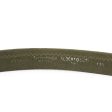 ALBERTOLUTI Napoli Green Suede Leather Silver-Tone Buckle Tubular Belt NEW Sale