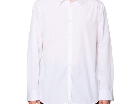 THE ROW White Cotton Poplin Dress Shirt NEW US L on Sale