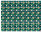 Tropical Leaves and Flowers Pattern Edible Cake Topper Image Strips ABPID56661 Online now