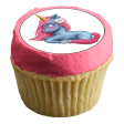 Wonderful Unicorn Illustration Edible Cupcake Topper Images ABPID56664 Sale