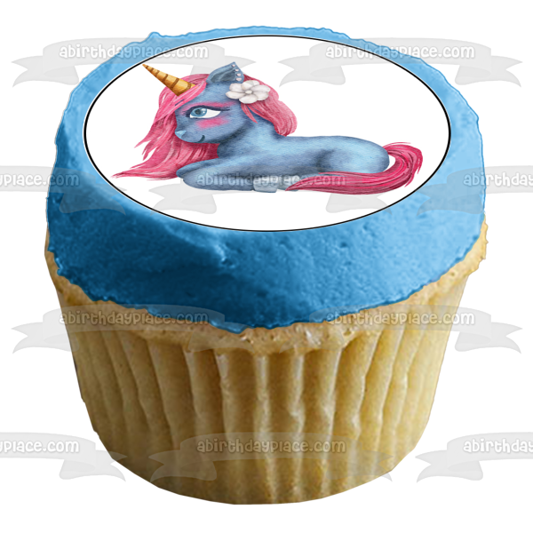 Wonderful Unicorn Illustration Edible Cupcake Topper Images ABPID56664 Sale