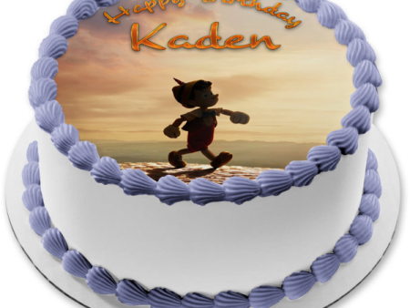 Pinocchio on a Journey Edible Cake Topper Image ABPID56620 Online