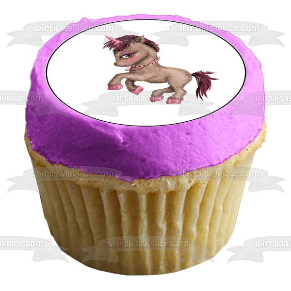 Wonderful Unicorn Illustration Edible Cupcake Topper Images ABPID56664 Sale