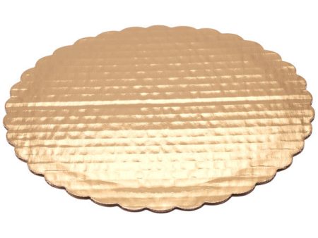 Cake Board Corrugated 8  Round Gold Sale