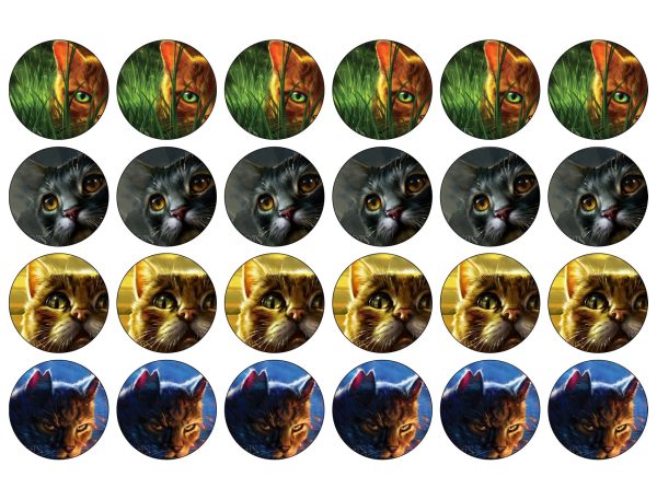 Warrior Cats Firestar Moonrise Twilight and Tiger Star Edible Cupcake Topper Images ABPID56596 For Discount